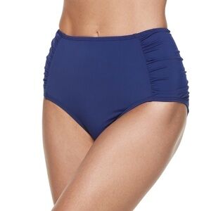 🆕 High waisted shirred plus size swim bott…